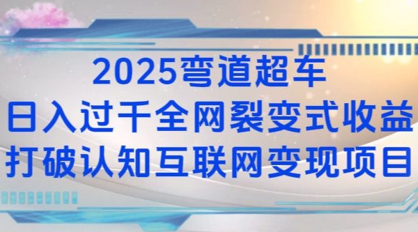 2025弯道超车日入过K全网裂变式收益打破认知互联网变现项目【揭秘】-搞机圈