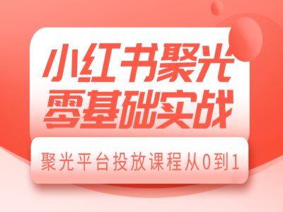 小红书聚光零基础实战，聚光平台投放课程从0到1-搞机圈