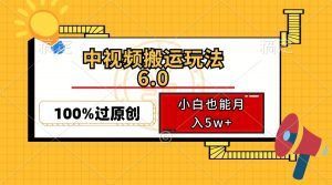 中视频搬运玩法6.0，利用软件双重去重，100%过原创，小白也能月入5w+-搞机圈