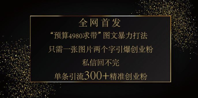 小红书神奇图片引流法,只需一张图,就能单条笔记凭借此方法,轻松引流 300 + 精准创业粉-搞机圈