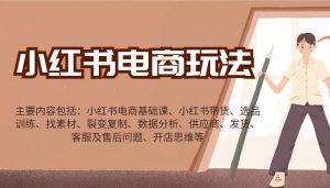 小红书电商玩法：带货/选品/找素材/裂变/数据分析/供应商/发货/售后/开店思维等-搞机圈