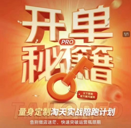 淘宝开单秘籍PRO，量身定制淘天实战陪跑计划，告别做店迷茫、快速突破运营瓶颈期-搞机圈