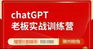 ChatGPT老板实战训练营，用GPT带飞，一人顶一个团队-搞机圈