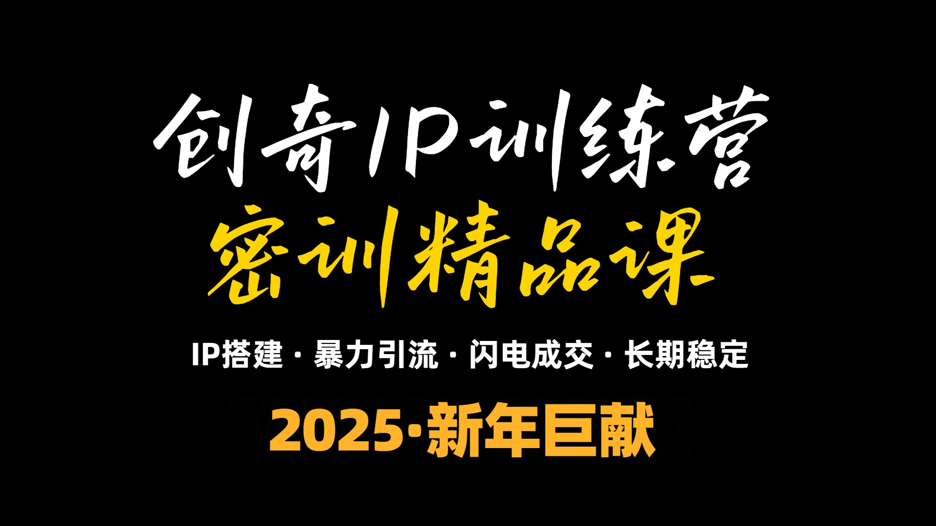2025年“知识付费IP训练营”小白避坑年赚百万，暴力引流，闪电成交-搞机圈