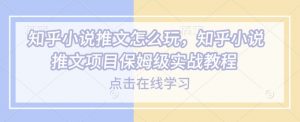 知乎小说推文怎么玩，知乎小说推文项目保姆级实战教程-搞机圈