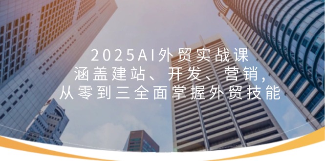 2025AI外贸实战课:涵盖建站、开发、营销, 从零到三全面掌握外贸技能-搞机圈
