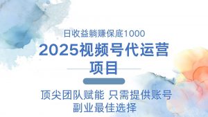 2025视频号代运营 日躺赚1000＋ 只需提供账号-搞机圈