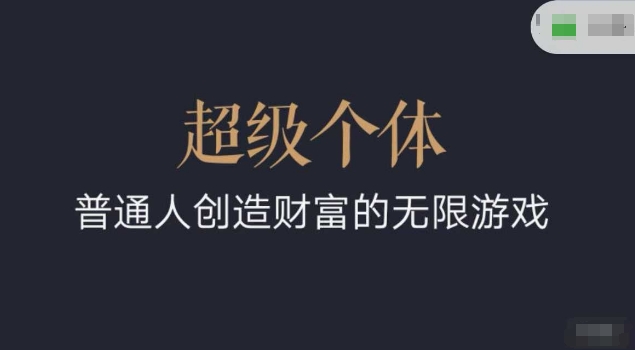超级个体2024-2025翻盘指南，普通人创造财富的无限游戏-搞机圈