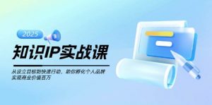 知识IP实战课，从设立目标到快速行动，助你孵化个人品牌，实现商业价值百万-搞机圈