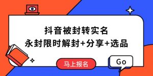 抖音被封转实名攻略，永久封禁也能限时解封，分享解封后高效选品技巧-搞机圈