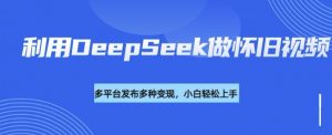 利用DeepSeek做怀旧视频，流量号多渠道变现能力强-搞机圈