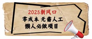 2025新风口，懒人必做项目，零成本无需人工，轻松上手无门槛-搞机圈