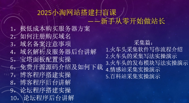 2025小淘网站搭建扫盲课，新手从零开始做站长-搞机圈