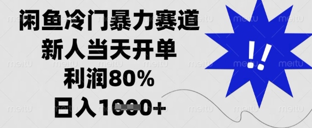 闲鱼冷门暴力赛道，新人当天开单，利润80%，日入数张【揭秘】-搞机圈