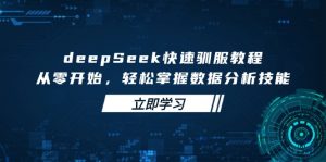 deepSeek快速驯服教程，从零开始，轻松掌握数据分析技能-搞机圈