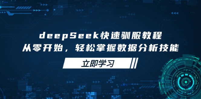 deepSeek快速驯服教程，从零开始，轻松掌握数据分析技能-搞机圈