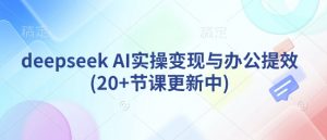 deepseek AI实操变现与办公提效(20+节课更新中)-搞机圈