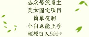 流量主长期收益项目，美女图片简单复制，小白也能上手，轻松日入5张-搞机圈