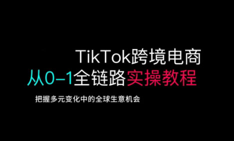 TikTok跨境电商从0-1全链路全方位实操教程，把握多元变化中的全球生意机会-搞机圈