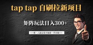 taptap拉新自刷项目,一个新用户14元,矩阵玩法日入300+-搞机圈