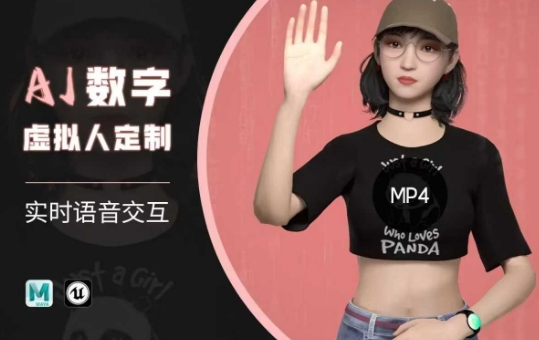 Ai数字人虚拟(智能体)实时语音交互特训营,自行定制超写实角色AI数字人交互技术-搞机圈