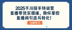 2025千川投手特训营：直播带货实操课，助你掌控直播间引流与转化！-搞机圈