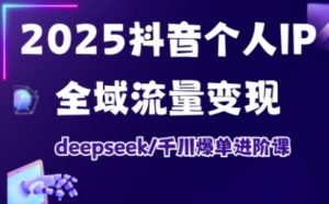 2025抖音个人IP全域流量变现进阶课，deepseek千川爆单进阶课-搞机圈