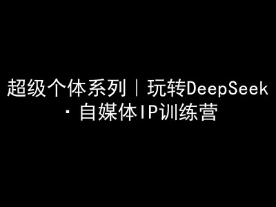 超级个体系列，玩转DeepSeek·自媒体IP训练营，deepseek教程-搞机圈