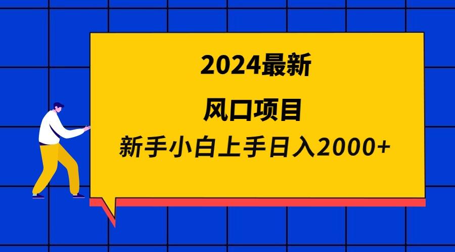 (9483期)2024最新风口项目 新手小白日入2000+-搞机圈