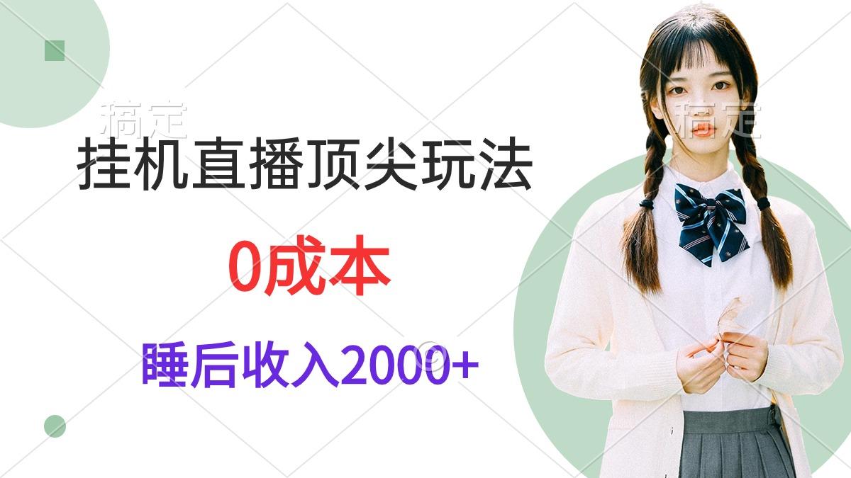 (9715期)挂机直播顶尖玩法，睡后日收入2000+、0成本，视频教学-搞机圈
