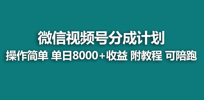 【蓝海项目】视频号分成计划最新玩法，单天收益8000+，附玩法教程，24年…-搞机圈