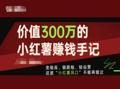 价值300万的小红书赚钱手记，变现高、链路短、轻运营，这波“小红薯风口”不能再错过-搞机圈