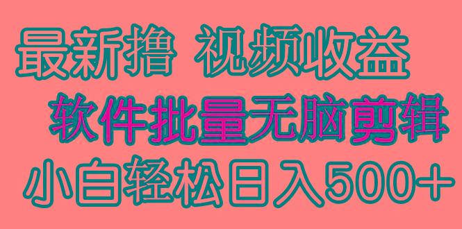 (9569期)发视频撸收益，软件无脑批量剪辑，第一天发第二天就有钱-搞机圈
