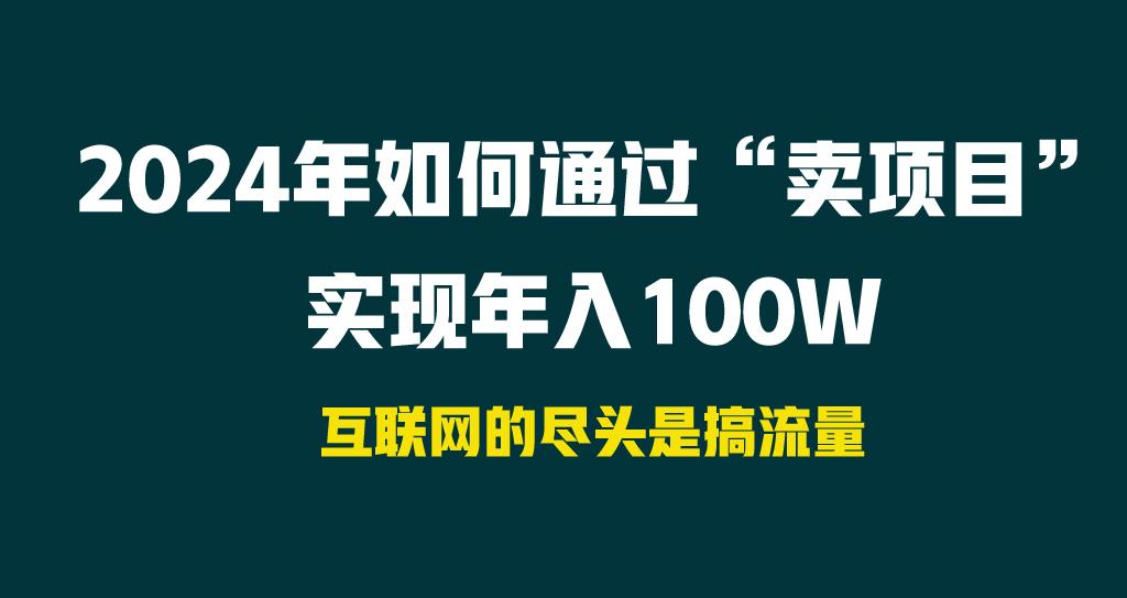 2024年如何通过“卖项目”实现年入100W-搞机圈