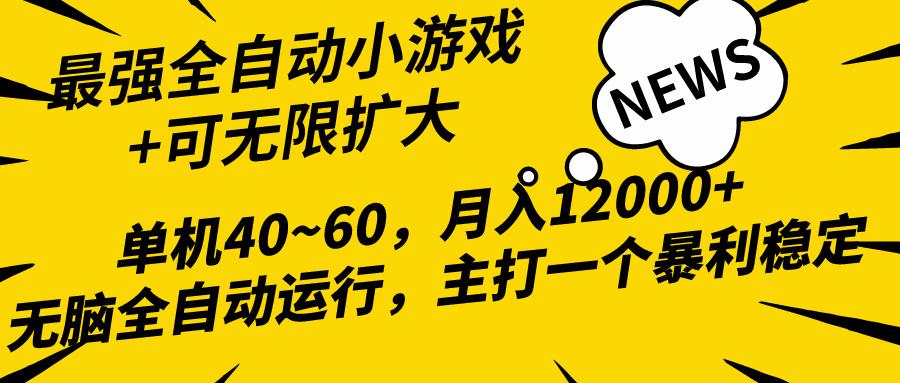 (10046期)2024最新全网独家小游戏全自动，单机40~60,稳定躺赚，小白都能月入过万-搞机圈