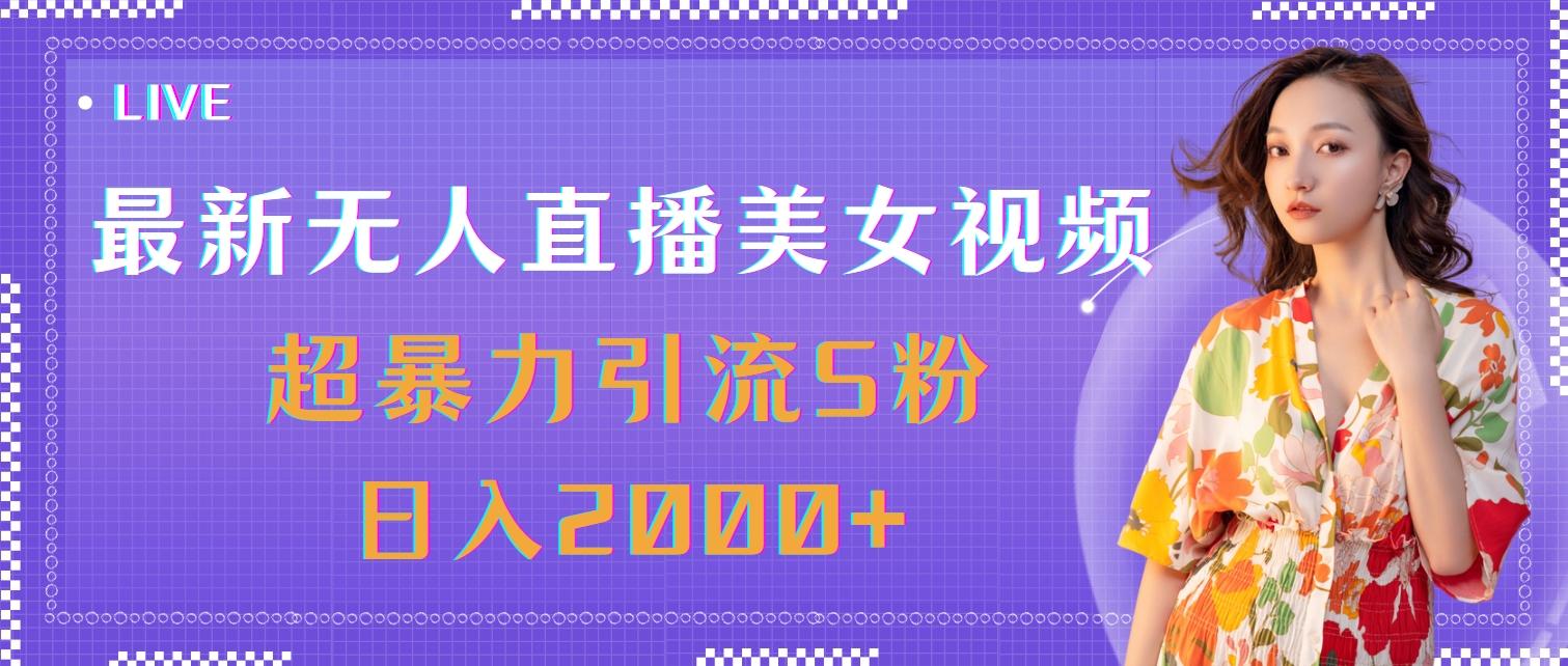 最新无人直播美女视频，超暴力引流S粉日入2000+-搞机圈