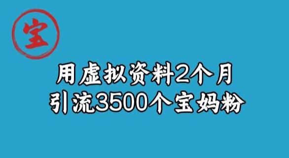 宝哥虚拟资料项目，2个月引流3500个宝妈粉-搞机圈