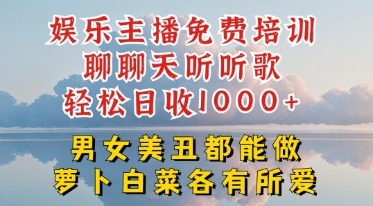 娱乐主播免费培训聊聊天听听歌轻松日收1K+，男女美丑都能做萝卜白菜各有所爱【揭秘】-搞机圈