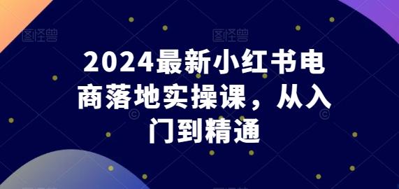 2024最新小红书电商落地实操课，从入门到精通-搞机圈