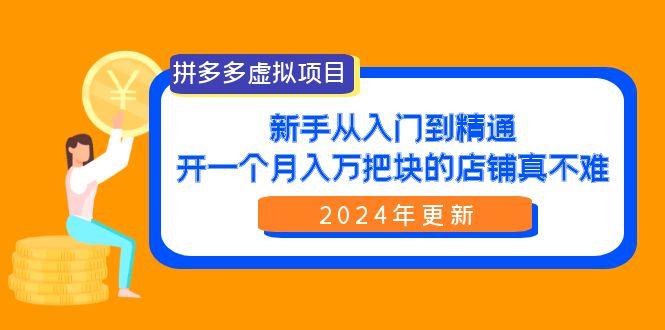 (9744期)拼多多虚拟项目：入门到精通，开一个月入万把块的店铺 真不难(24年更新)-搞机圈