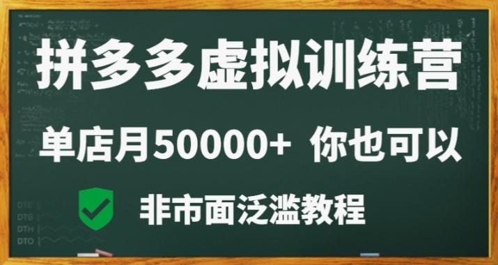 拼多多虚拟电商训练营月入30000+你也行，暴利稳定长久，副业首选-搞机圈