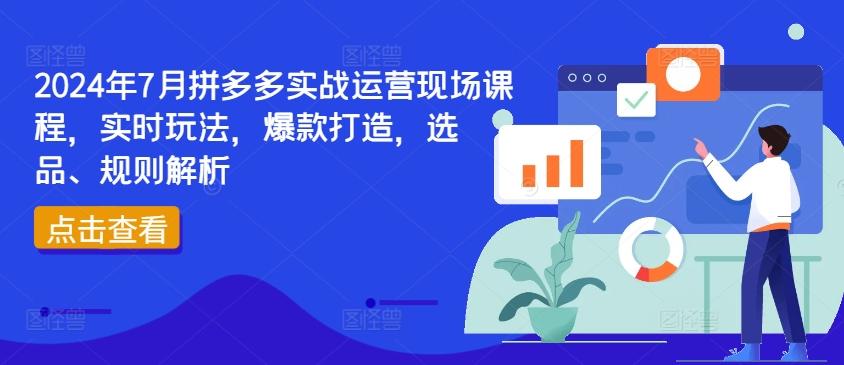 2024年7月拼多多实战运营现场课程，实时玩法，爆款打造，选品、规则解析-搞机圈