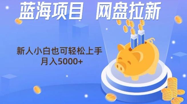 蓝海项目网盘拉新，新人小白也可操作，每月收入5000+-搞机圈