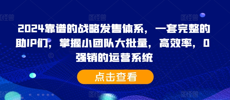 2024靠谱的战略发售体系，一套完整的助IP们，掌握小团队大批量，高效率，0 强销的运营系统-搞机圈