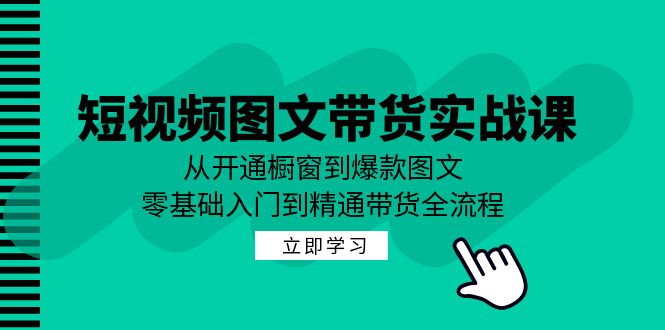 短视频图文带货实战课：从开通橱窗到爆款图文，零基础入门到精通带货-搞机圈
