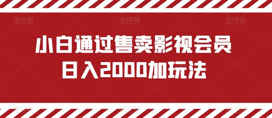 小白通过售卖影视会员日入2000加玩法-搞机圈