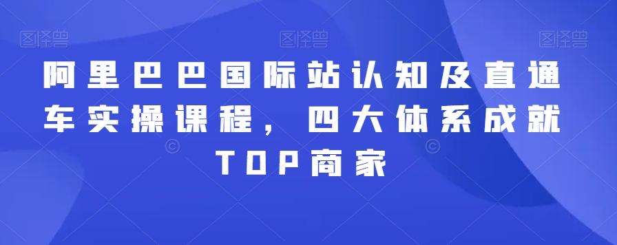 阿里巴巴国际站认知及直通车实操课程，四大体系成就TOP商家-搞机圈