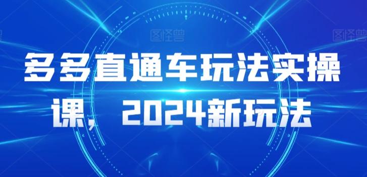 多多直通车玩法实操课，2024新玩法-搞机圈