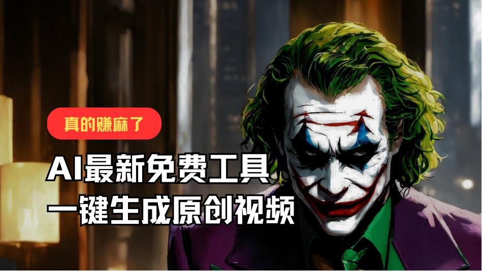 最新免费AI工具，一键生成原创视频，佛系搬运，轻松月入10000+！-搞机圈