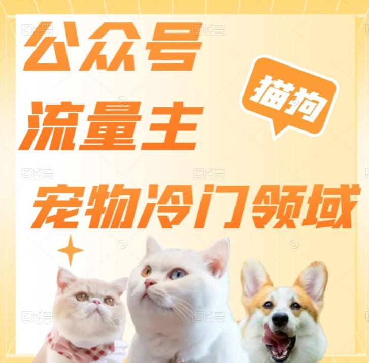 公众号流量主,萌宠冷门领域,单日收益2000+,简单暴力掘金,矩阵操作,无限放大收益!